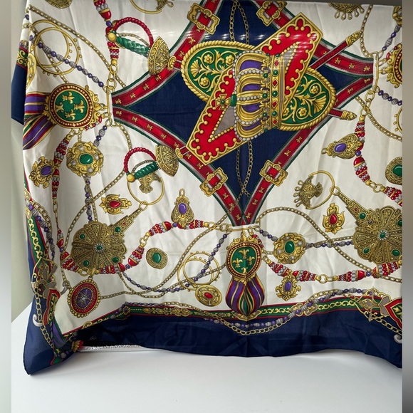 Tory Burch Baby Blue Leather Robinson Tote Two Way Silver Hardware Polo Scarf - Picture 11 of 17